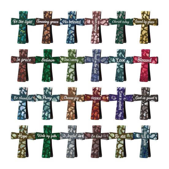 12/16/24Pcs Magnetic Faith Bookmark Waterproof Christian Bible Verse Book Page Marker