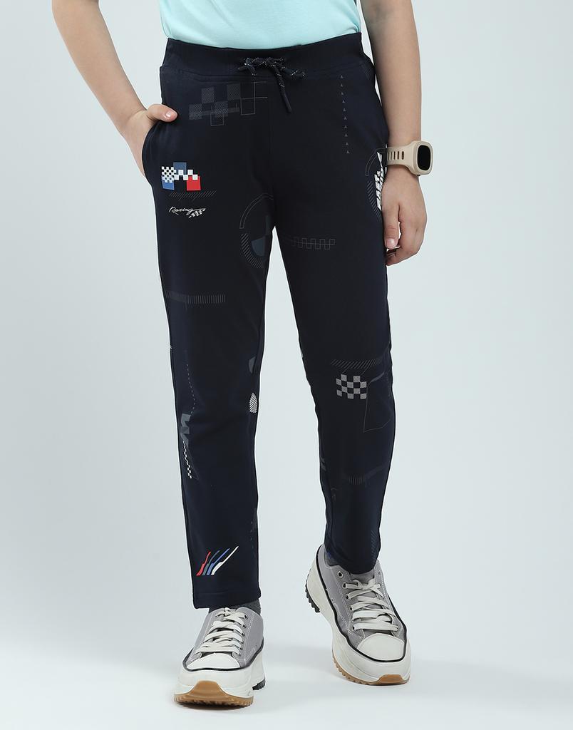 Monte Carlo Boy's Regular Fit Printed Track Pants