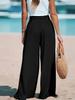 2026 Women's Casual Wide-Leg Pants - Comfortable Solid Color Fashion Style