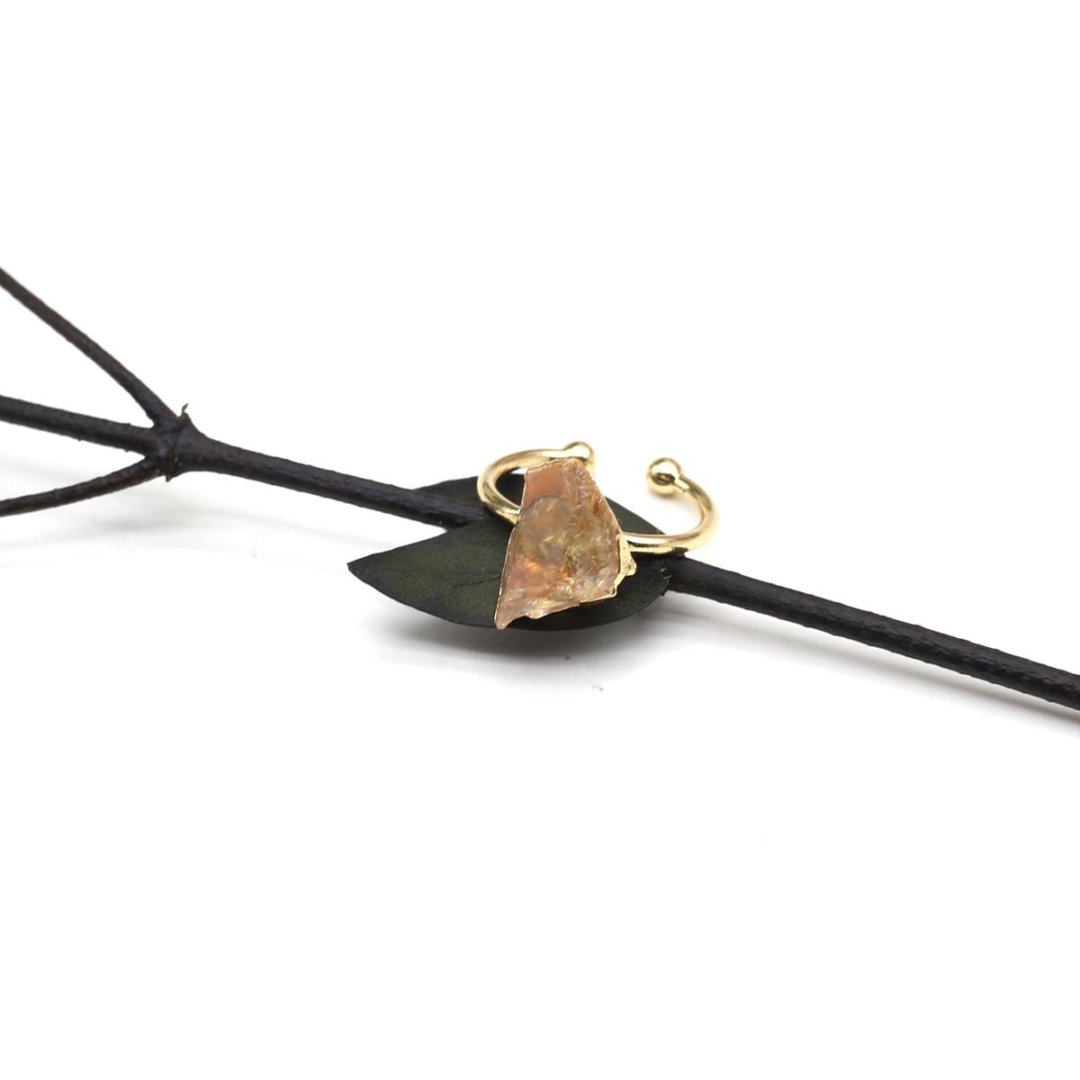 

Женское открытое кольцо из натурального камня, регулируемое нерегулярное кольцо для модных женских ювелирных изделий, подарков