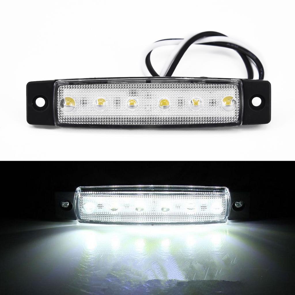 LED Side Marker Light 12V White Indicator Lamp For Buses/Trucks/Trailers/Lorries