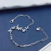 S925 Sterling Silver Butterfly Bracelet for Women - Elegant Inlaid Design, Perfect Birthday Gift for Girlfriend