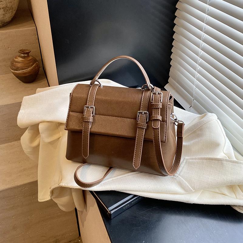 Retro small bag women's versatile new fashion shoulder messenger bag women's casual portable small square bag