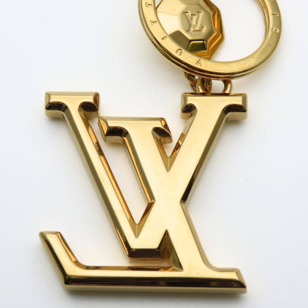 Chaveiro LOUIS VUITTON usado Portocre LV facets M65216 metal banhado a ouro