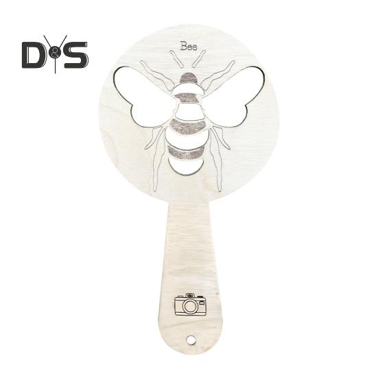 

Деревянная рамка для фотографий с изображением природы, полая рамка с изображением бабочки, пчелы и божьей коровки, реквизит для фотографий, развивающая игрушка для детей-любителей фотографии B