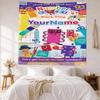 Numberblocks Custom Your Name Wall Decor Tapestry Art For Pet Memorial Birthdaywedding Party Backdrop Family Gift