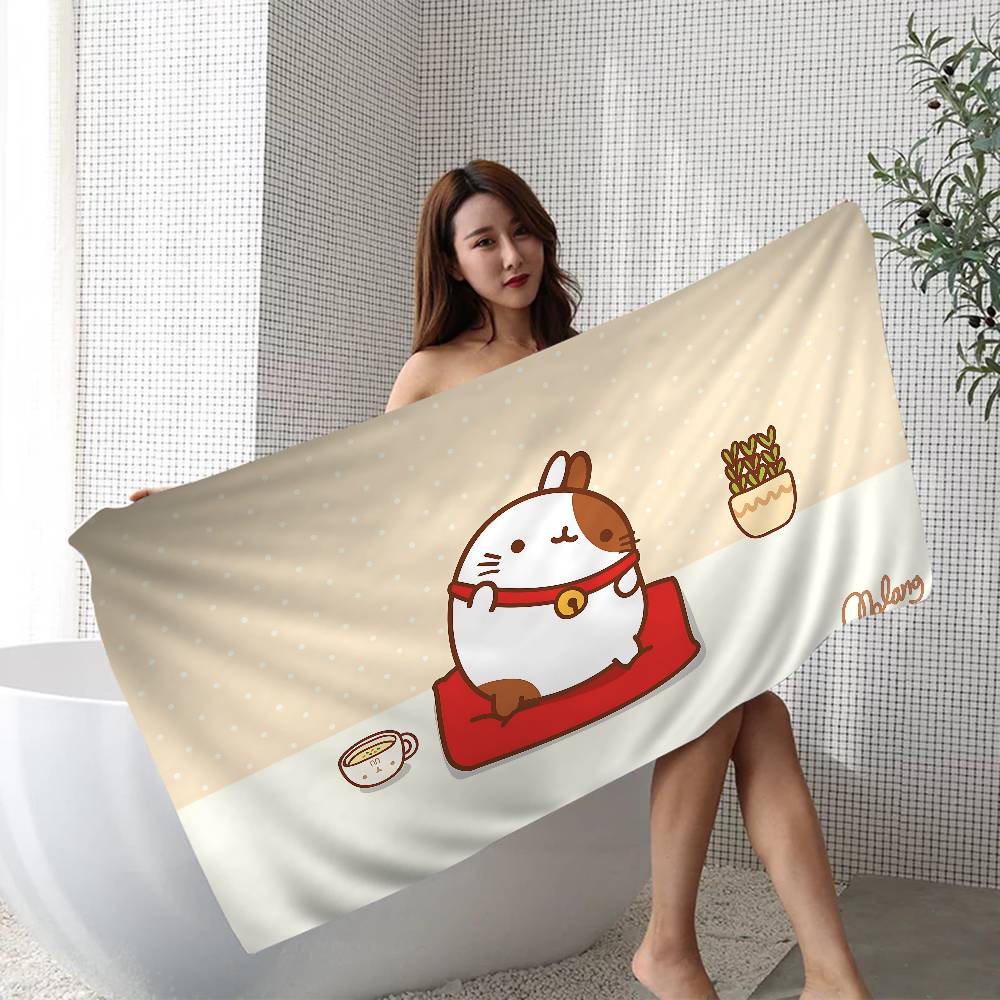 Kawaii M-Molangs Microfiber Beach Towel Absorbent Quick Dry Soft Yoga Swimming Resort Mountain Climbing Towel