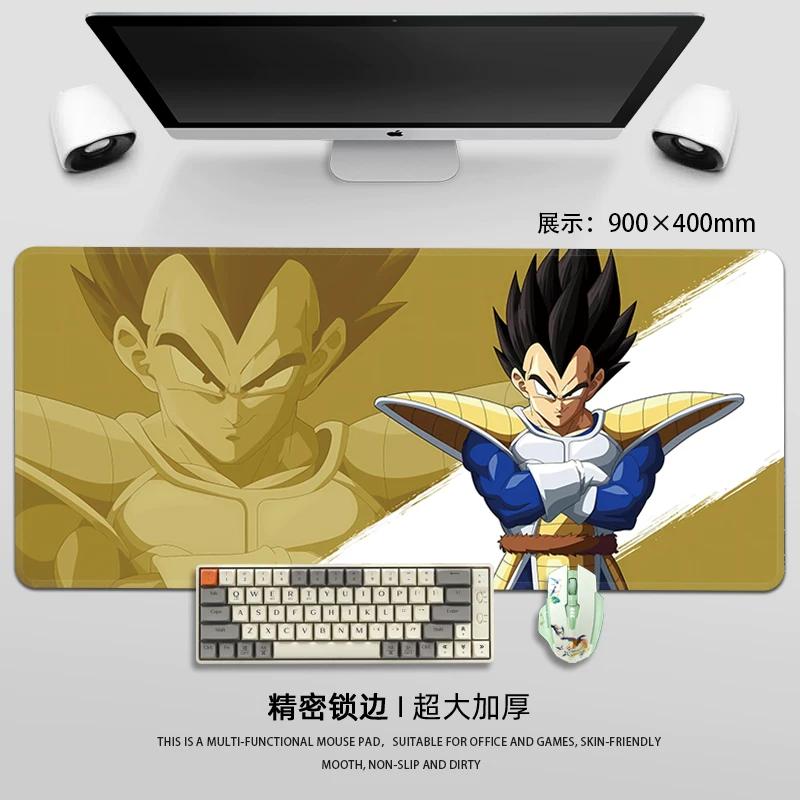 Men Boys Mouse Pad Cartoon Anime Dragon Ball Leather Mouse Pad Son Goku High Definition PrintingPad Large Game Mouse Pad Laptop Keyboard Pad