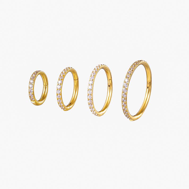 G23 Titan Zirkonia Högkvalitativa Kroppspiercing Smycken: Näspiercing, Stud, Örhänge, Ring, Clicker, Sömlös Ring