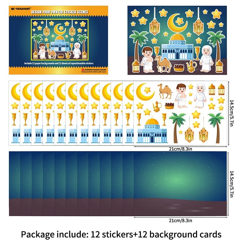 Ramadan Decorations  Ramadan Stickers Temporary Tattoo Sticker Muslim Party Supplies Ramadan Mubarak Accessories
