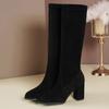The New Long Boots In Autumn and Winter Are Elastic But Knee Boots, Thick Heels Are Thin, and High Boots Do Not Fall Off. Women's High-heeled Boots
