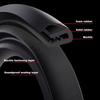 2X For Toyota B Pillar Rubber Seal Weather Strip Door Window Edge Moulding Trim