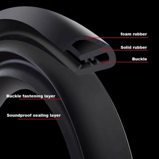 2X For Toyota B Pillar Rubber Seal Weather Strip Door Window Edge Moulding Trim