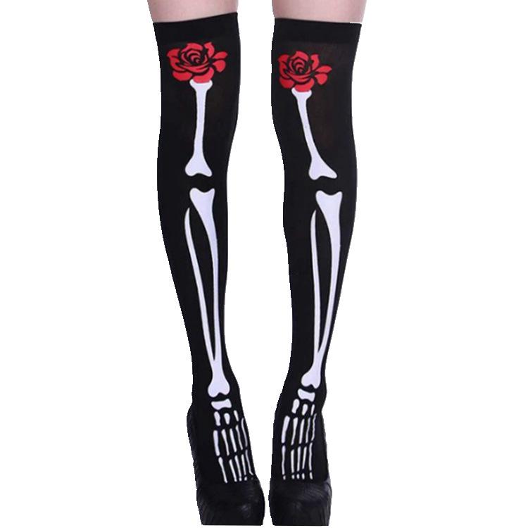 Halloween Skull & Skeleton Blood Stain Tube Socks