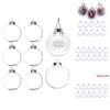 Christmas Ornament Ball With Modern Art Style In 6cm Transparent Plastic For Holiday Decor