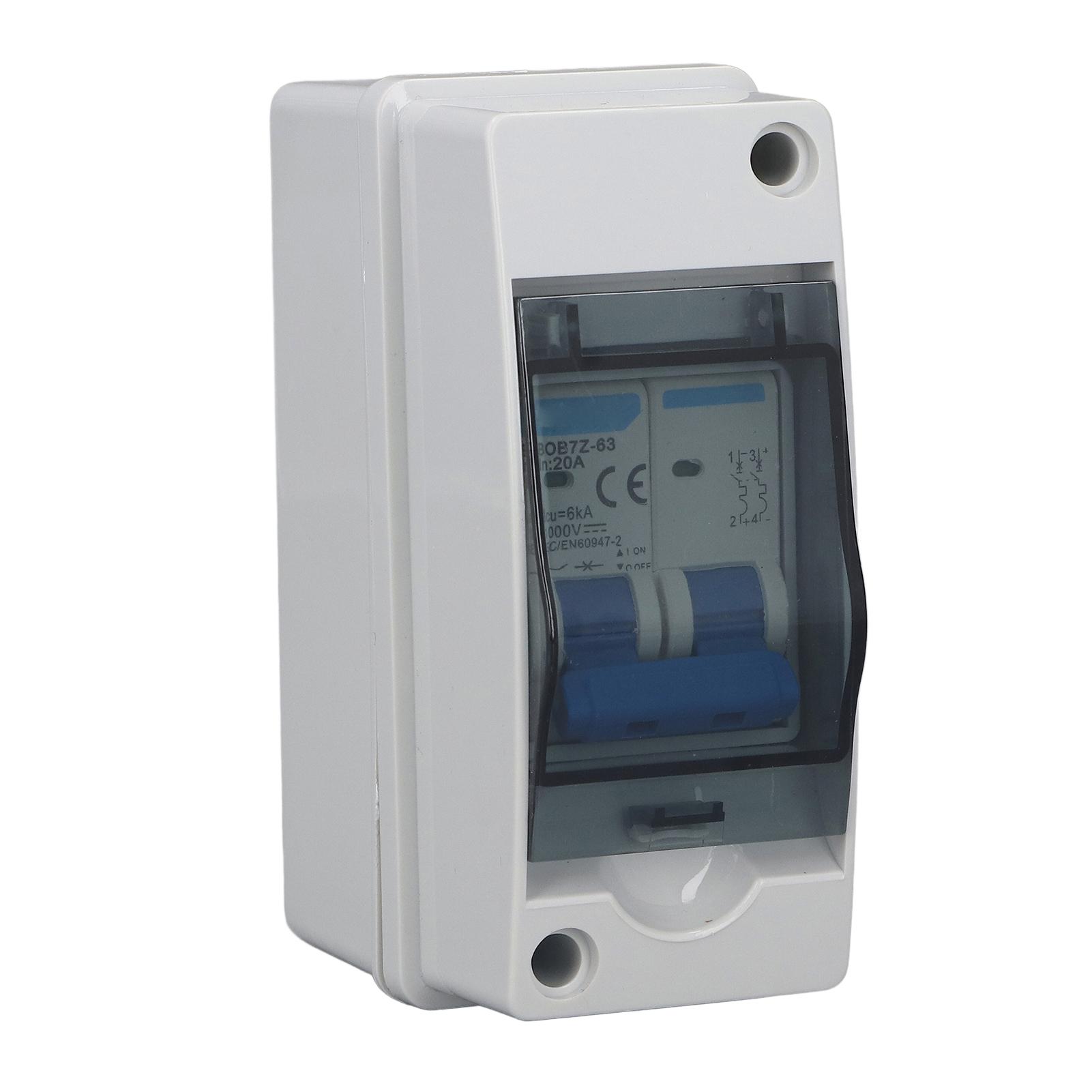 

Circuit Breaker MCB PV Combiner Box Waterproof Disconnect Switch 1000V DC 20A with Distribution Box