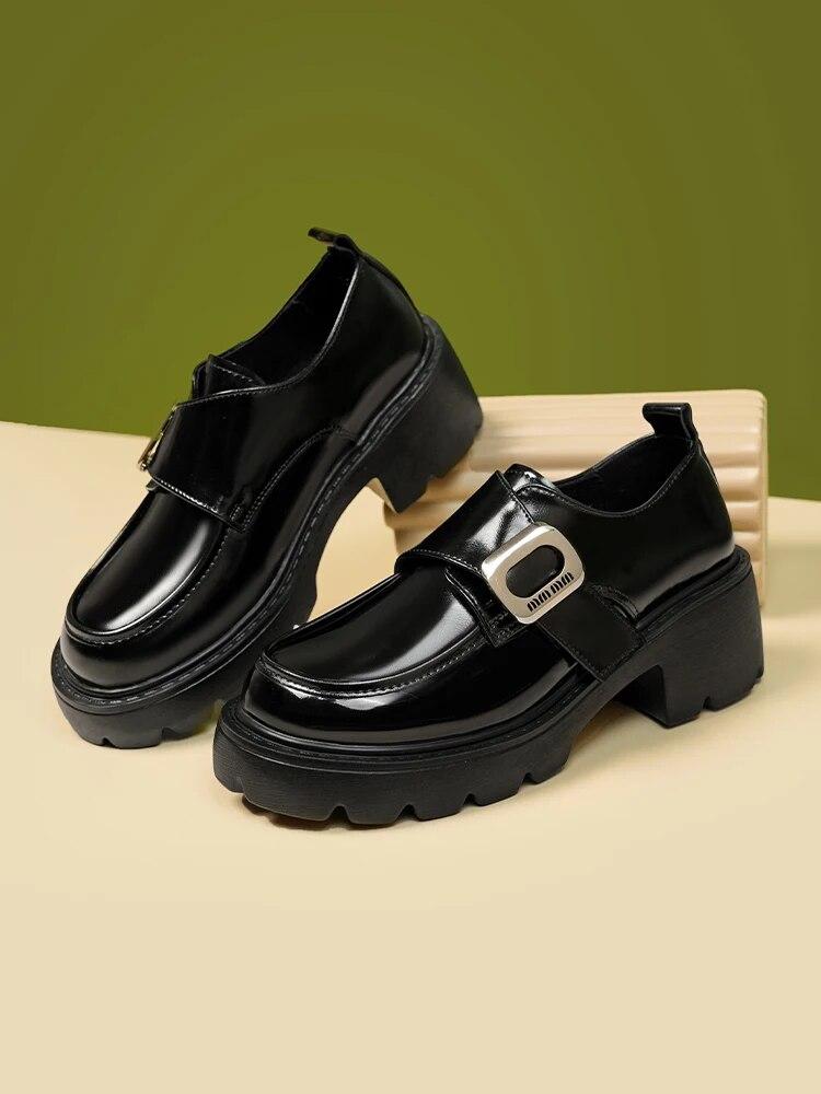 

Мокасины Женские весенние туфли на платформе JK Женская модная женская обувь Мэри Джейн 41