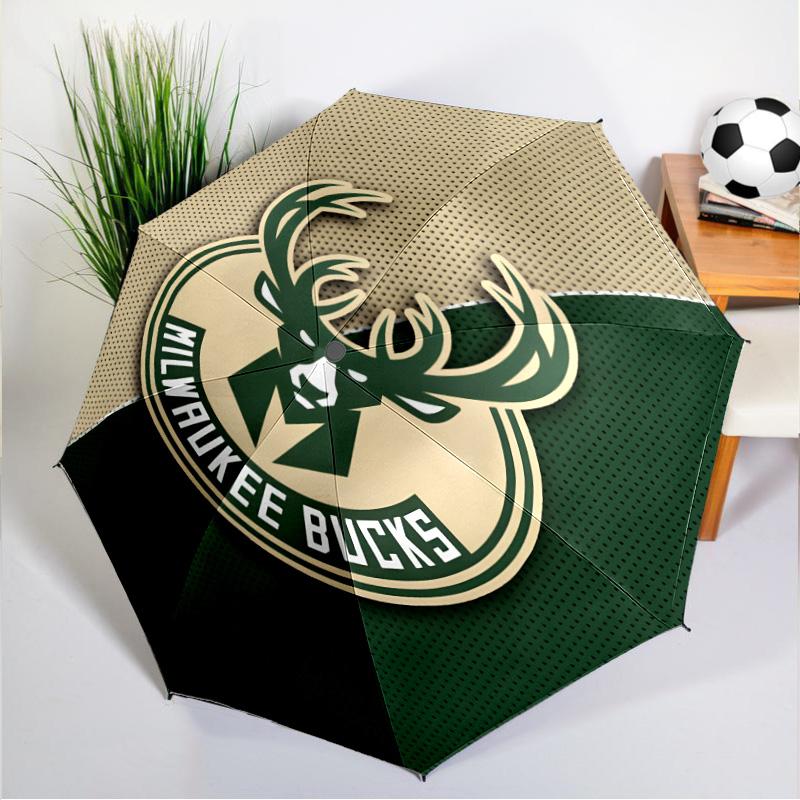Bucks Team Logo Artwork Umbrella 8-Frame for Travel, Camping, Casual Lightweight Portable Umbrella, Essential for Every Family Holidays Gift