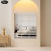 16PCS Adhesive Wall Mirror Tiles, Shatterproof Acrylic Glass Panels for Full-Length Wall Installation in Gym, Studio, Dance Room