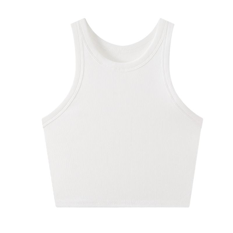 Stylish Elegance Fashion Female Casual Vest White Camisole Undershirt Female Inner 2025 Summer Outside Wear Sleeveless Bottoming Shirt Anti-glare Tops