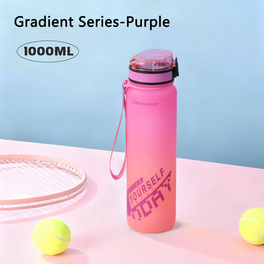 1000ML Large Capacity Sports Bottle, Outdoor Travel Gym Jugs Water Bottle with Straw for Sport, Gym, Running, School
