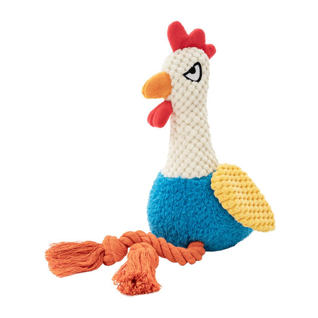 Interactive Plush Squeaky Toy, Chicken-shaped, Suitable For All Dogs As A Teething And Chewing Toy