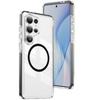 Applicable To Samsung S26Ultra Crystal Shield Magnetic Suction Bracket Mobile Phone Case S25Ultra Magnetic Suction S24Ultra Protective Case