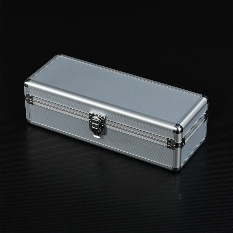 Aufbewahrungsbox für Uhren aus Aluminiumlegierung mit beweglichen Trennwänden - Schwarze Vitrine