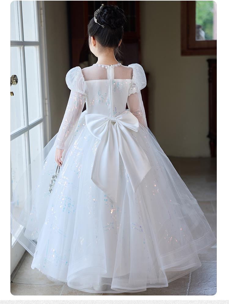 Girls' High-End Princess Dress for Flower Girl or Birthday & Piano Performance