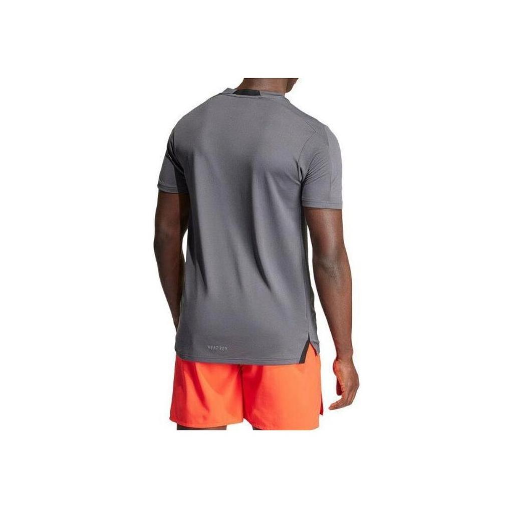 Adidas Logo Casual Loose Short Sleeve T-Shirt Men Tops Grey IT0615