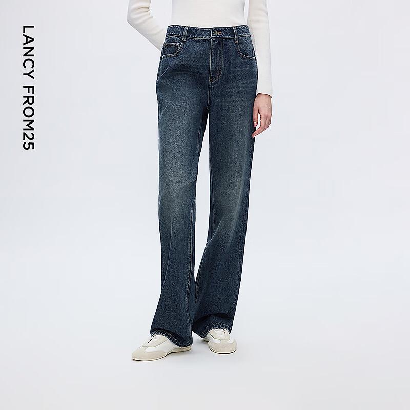 

Langzi Women s High-Waist Wide-Leg Cotton Denim Jeans L