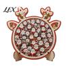 Decorative Jigsaw Puzzles Christmas Reindeer Puzzle Decoration, Santa Claus Cat Elk Theme Toy, Festive Wooden Set for Holiday Gift Xmas Themed Games