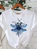 (Asian Size) feather style cute Women Printed Lady Casual Short Sleeve T Tee Top Clothing Shirt Fashion Female Graphic T-shirts