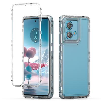 Für Motorola Edge 40 Neo 5G Hülle Kratzfeste Acryl TPU Klare Handyhülle