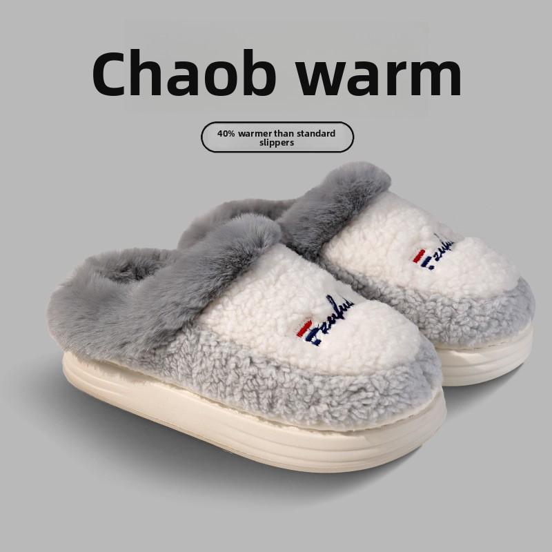 Cotton Mens Bag Slippers And Winter Plus Size Couple Indoor Living Students Wear Warm Plush Slippers For Women