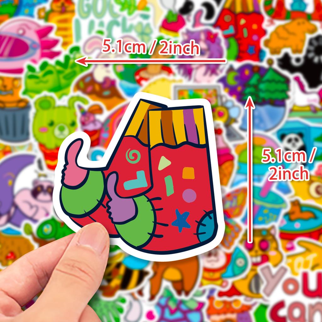 50 Tier Kleine Frische Urlaubs-Cartoon-Aufkleber Ins Kleine Frische Modische Kreative Kinderaufkleber