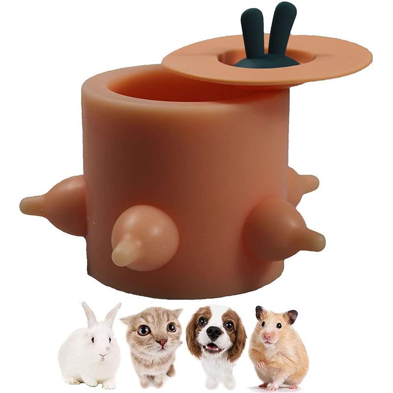 Haustier Fütterungsset: Silikon-Tiernuckel für Kätzchen & Welpen