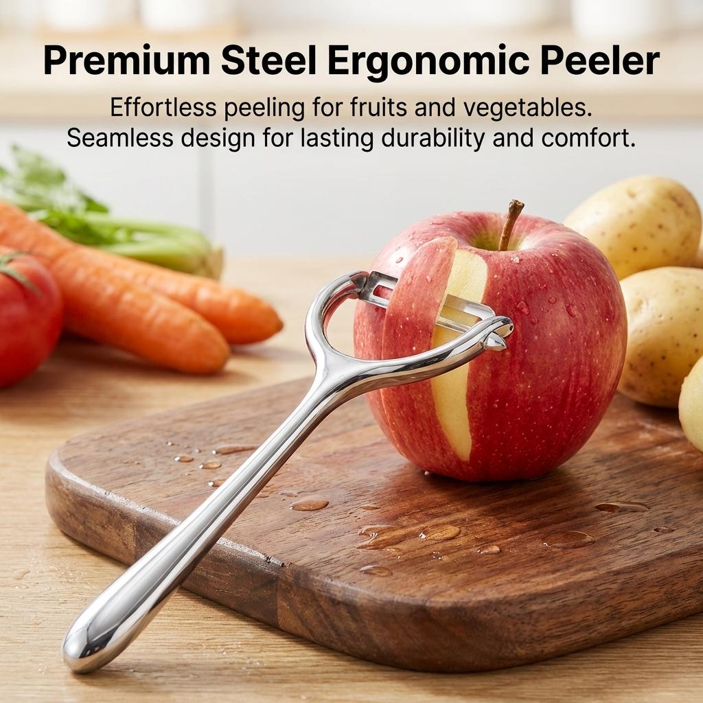 Vegetable Peeler with Plastic Handle and Stainless Steel Blade for Potato Apple Carrot