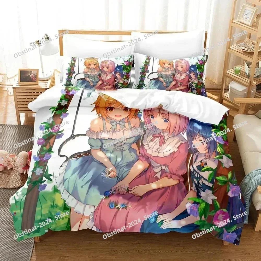 3d Anime Princess Connect! Re Dive Bedding Set Printed EU single Comforter Quilt Bed Cover Duvet Cover Pillow Case 3 Pieces Sets