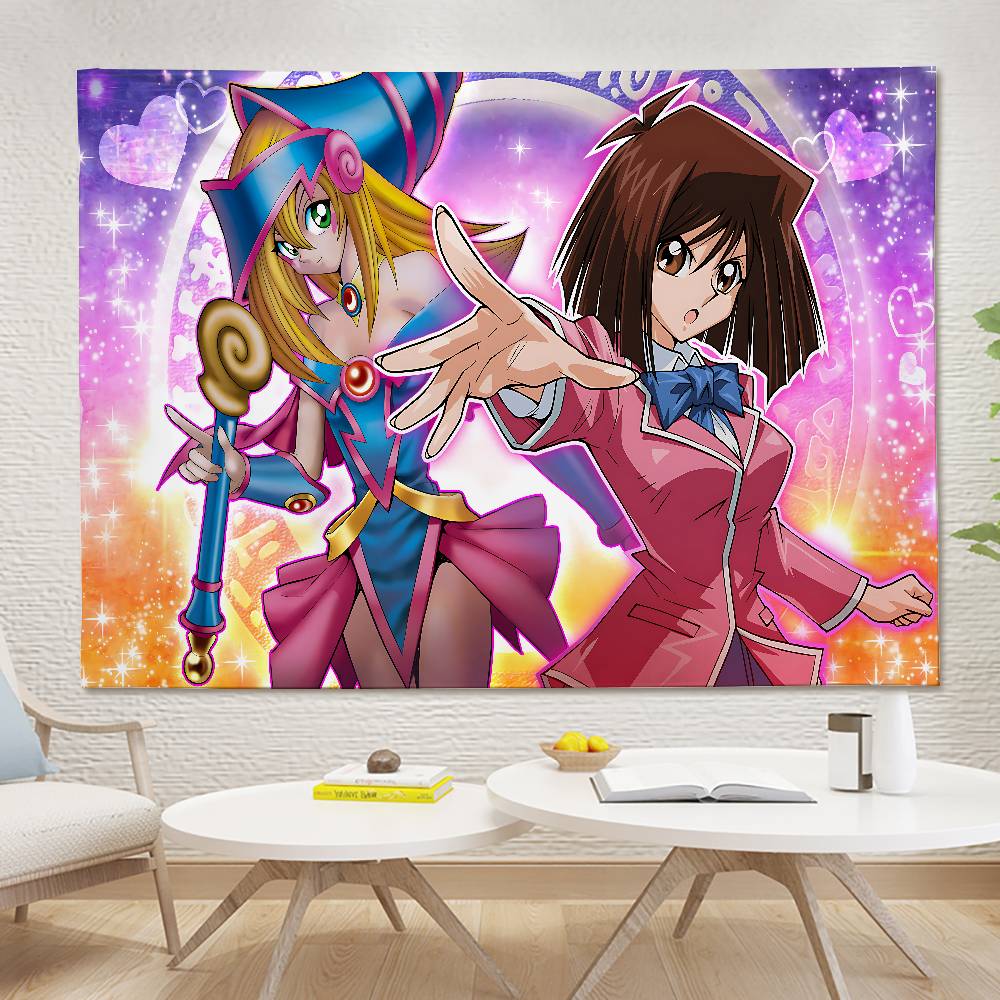 Yu Gi Oh Dark Magician Girl Tapestry Wall Hanging Printed Polyester Tapestry INS Decoration Wall Decor