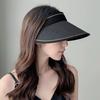 Hollow Straw Wide Brim Hat Woven Straw Beach Hat Visor Design Sun Hat  Casual Wear