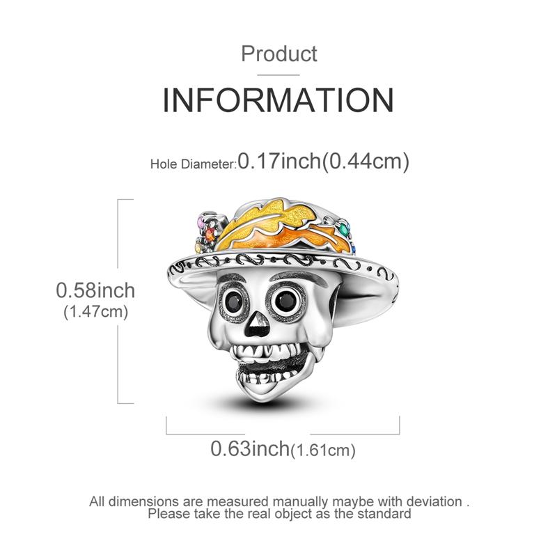 Original Copper Halloween Skeleton Witch Bat Pumpkin Charms Beads Skull Dangle Fit Women Original Bangle Bracelet