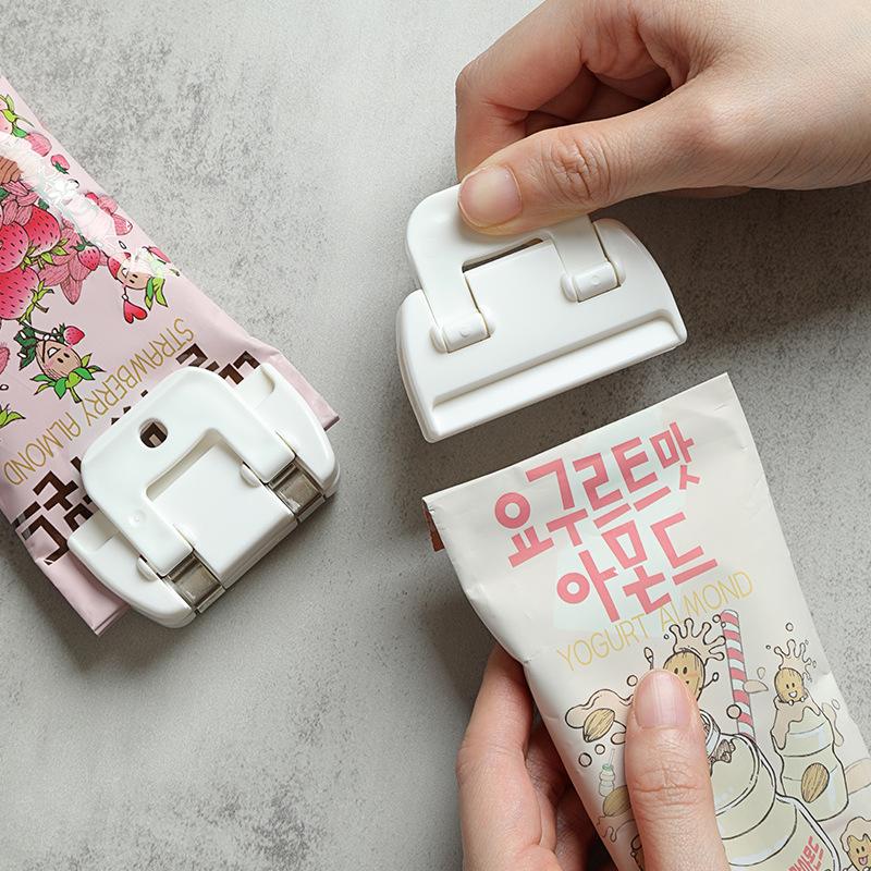 2 PCS Food Sealer Clips Strong Airtight Seal Fresh Keeping Snack Bag Clips Moisture Proof Japanese Style Sealing Clips