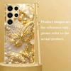 Butterfly Electric Gold Plated Glass Phone Case Suitable for Samsung GalaxyS26 S25 S24 S23 S22 S20FE/Ultra/Plus Anti Fingerprint