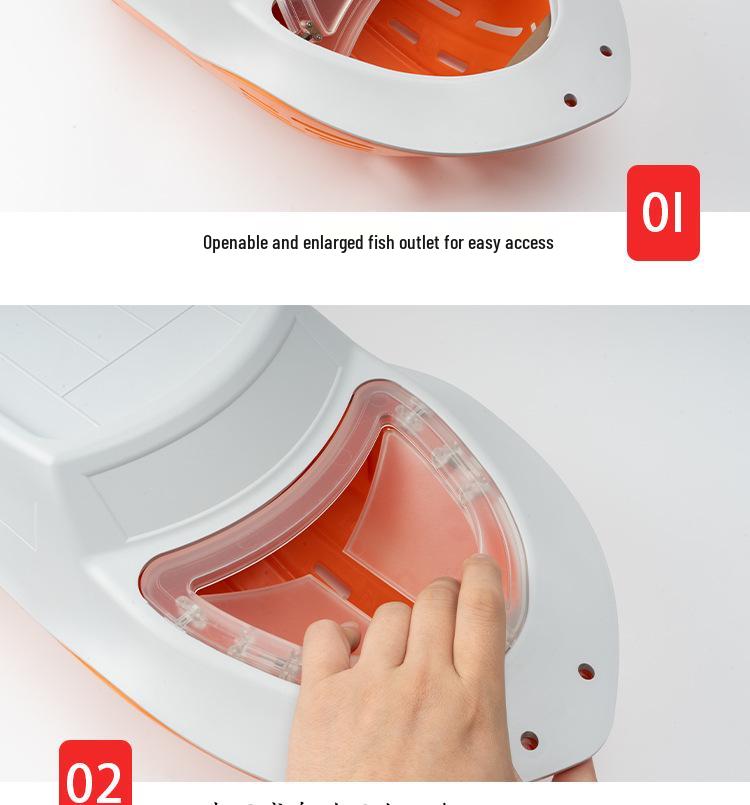 Flytande Fiskhållare ABS 8L: Levande Fisk Båt & Bete Guide