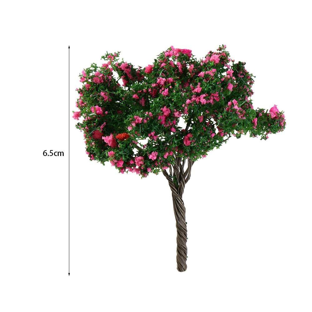 Plastic Simulation Trees Landscape Rural Style Micro Figurines Durable Sakura Miniatures Yard