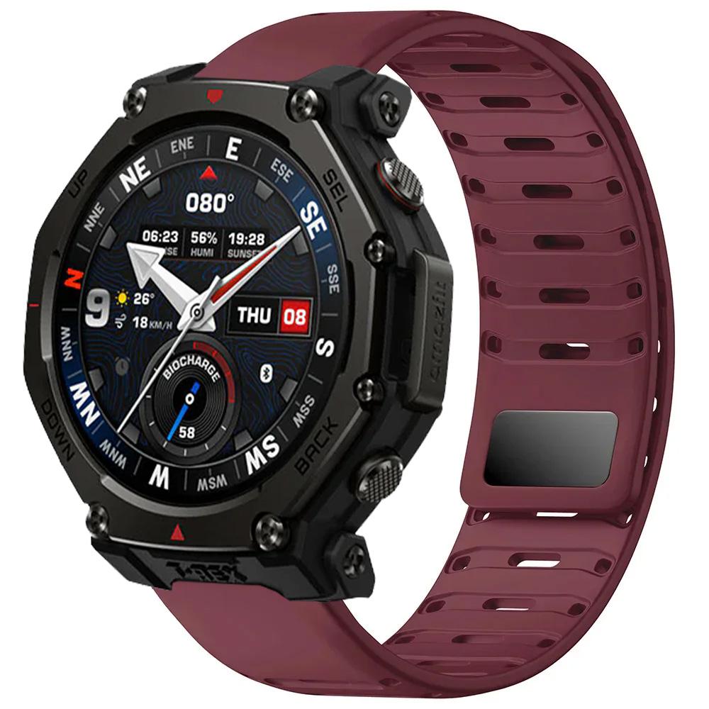 22mm Silicone Sports Strap For Amazfit T-Rex3 Pro 48mm Helio Magnetic Watchband For Amazfit Balance 2 1/Bip 6 5 Bracelet Correa