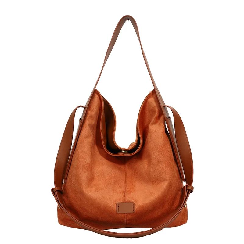 

Уникальная сумка через плечо в стиле ленивой, вместительная сумка с матовой оленьей кожей, универсальная сумка через плечо