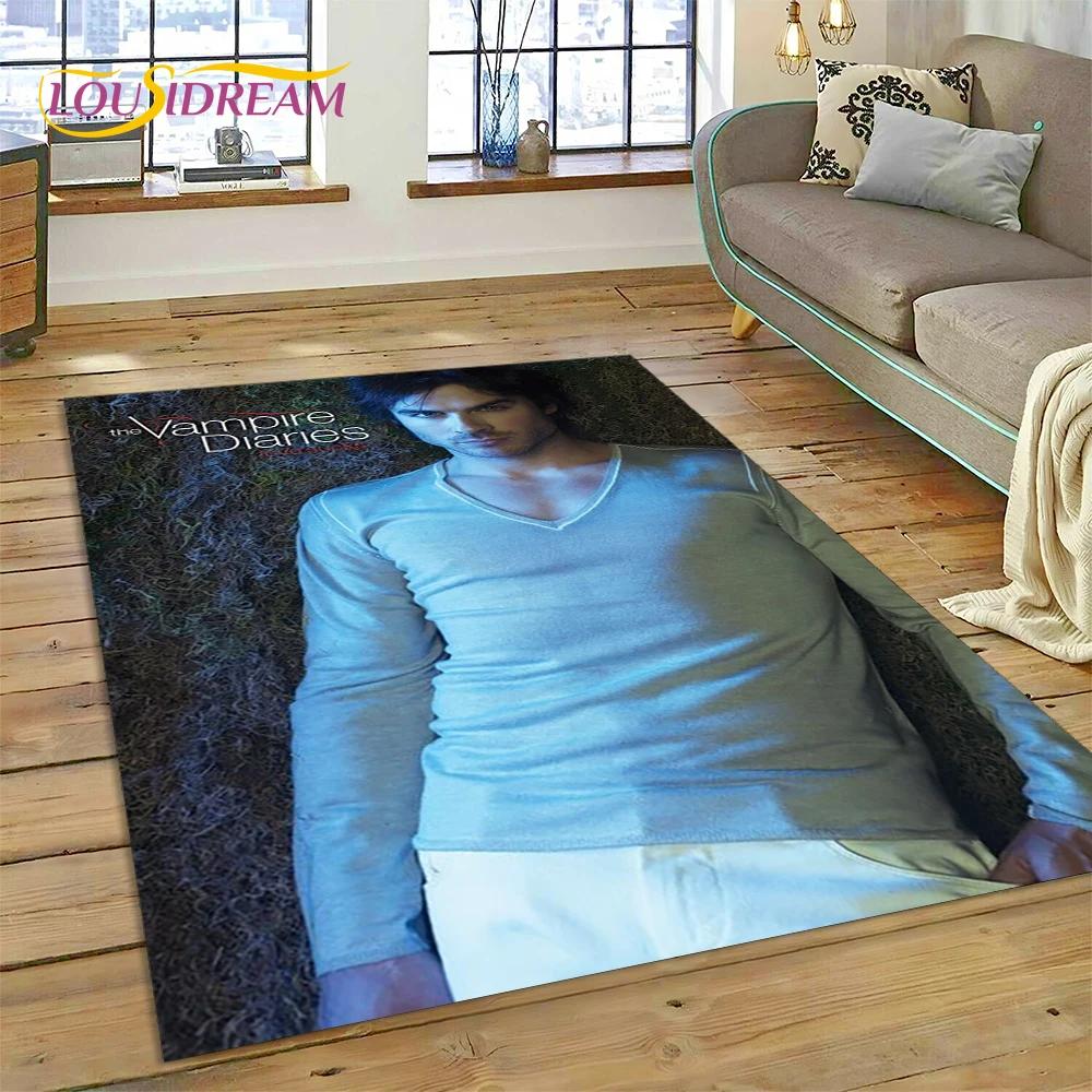 The Vampire Diaries Damon Salvatore Carpet Rug for Bedroom Living Room Home Sofa Decoration,Children Game Large Decor Floor Mat