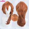 Hochwertige Anime Chuuya Nakahara Chuuya Cosplay Perücke 55cm Orange Farbverlauf Hitzebeständig Synthetisches Haar Party Perücken + Perückenkappe